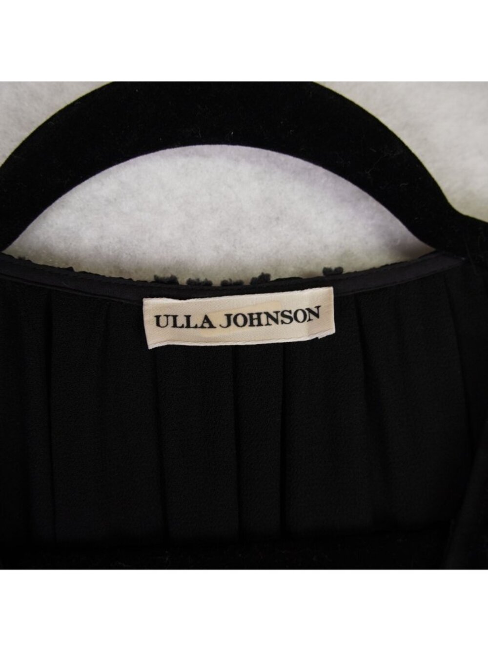 Ulla Johnson Black Tiered Maxi Dress Sz 6 V-Neckline Button Front & Ruffle Hem - Picture 8 of 16